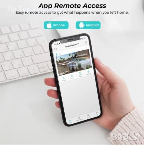 📷 6MPX Двойна външна/вътрешна WiFi PTZ камера BESDER, снимка 3 - IP камери - 50962746