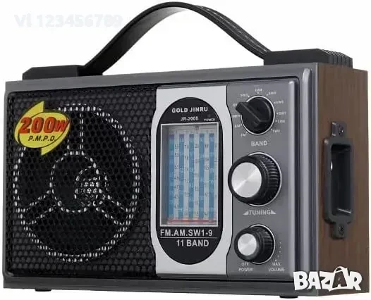Многолентово радио GOLD JINRU JR - 2008 FM,TV, MW, SW, снимка 5 - Радиокасетофони, транзистори - 50796624