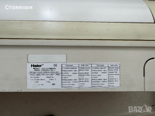 Вътрешно тяло с дистанционно Haier MODEL: AS122AMAHA 12-ка, снимка 15 - Климатици - 46531817