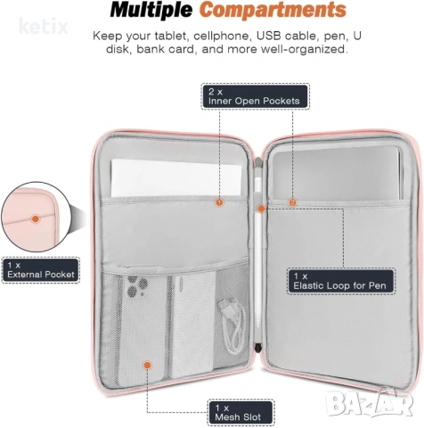 Калъф за таблет 12.9-13 инча, снимка 4 - Лаптоп аксесоари - 53733236