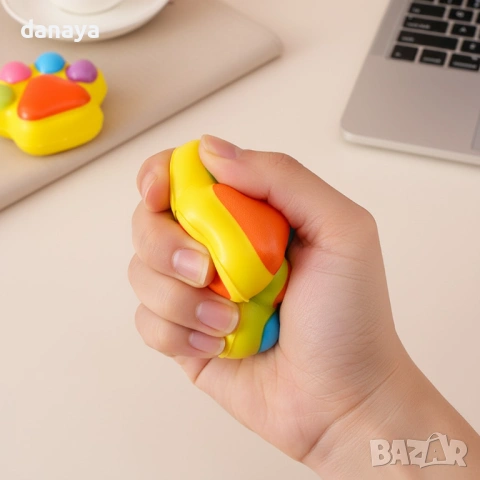 6481 Антистрес скуиши лапичка мека играчка за стискане тип squishy, 5 см, снимка 3 - Други - 53768199