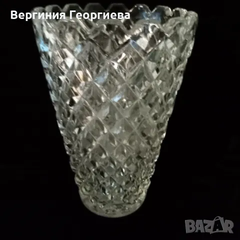 Голяма чешка ваза Bohemia , снимка 1 - Вази - 46870463