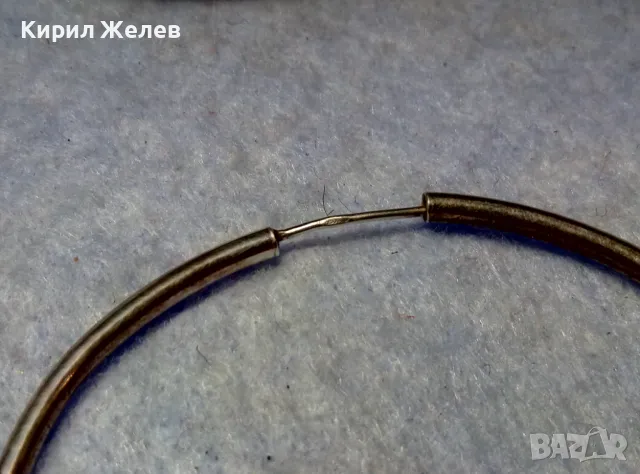 ГОЛЯМА КЛАСИЧЕСКИ РЕТРО АРТ МОДЕЛ СРЕБЪРНА ОБЕЦА Тип ОБРЪЧ СРЕБРО 925 ФИНА РЪЧНА РАБОТА 50047, снимка 8 - Обеци - 49682479