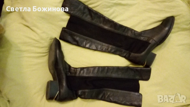 Дамски кожени ботуши 