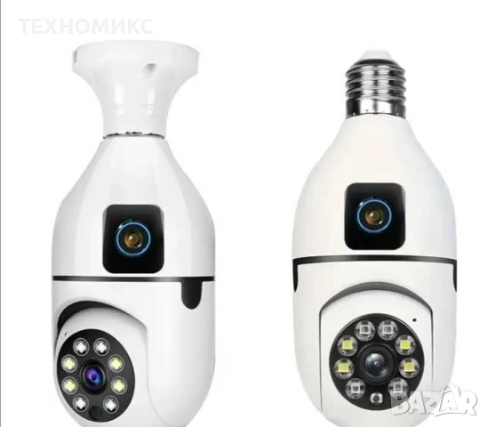 WiFi двойна IP камера – Full HD 1080P, 355° въртене, нощно виждане, снимка 7 - IP камери - 51762756