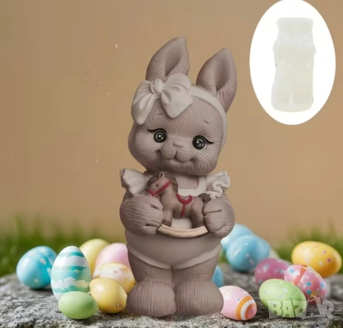 Молд зайче с конче , снимка 3 - Форми - 53535256