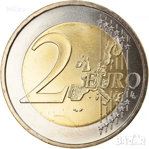 2 евро 2002 г. - Германия, със знак "F", снимка 2 - Нумизматика и бонистика - 53638218