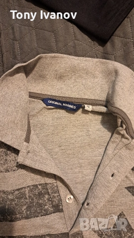 ORIGINAL MARINES сива тениска с яка за 12 годишно , снимка 2 - Детски тениски и потници - 53905902