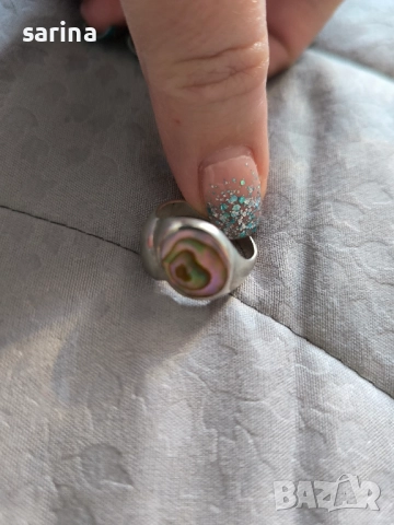 Сребърен пръстен с шарен камък