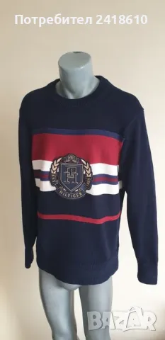 Tommy Hilfiger Organic Cotton Mens Size L НОВО! ОРИГИНАЛ! Мъжки Памучен Пуловер!, снимка 2 - Пуловери - 48416708