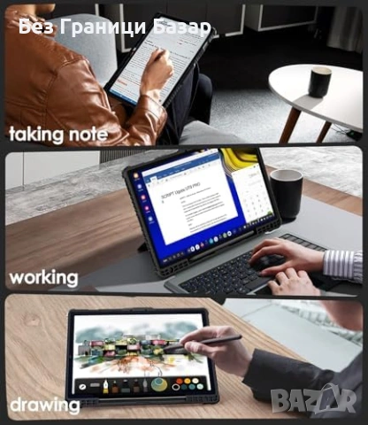 Нов Калъф клавиатура за таблет Galaxy Tab S9 FE Plus DeX S Pen holder, снимка 4 - Друга електроника - 53048176