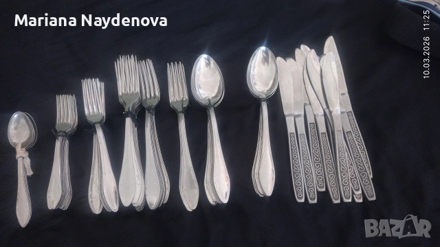 комплект прибори по 6 бр.от соца и кълцалник