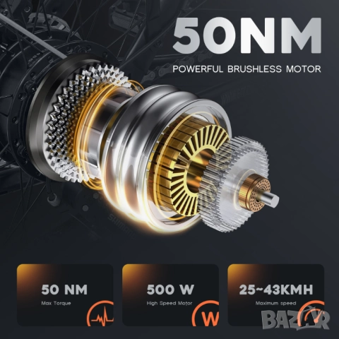 Електрически велосипед/колело EMOKO EC27 500W 17.5AH, снимка 9 - Велосипеди - 52055577