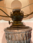 Стара нощна лампа от месинг и порцелан, снимка 3