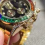 Мъжки луксозен часовник Rolex Daytona Rainbow 🌈 gold , снимка 3