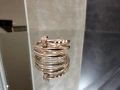 CARTIER Nail Juste un Clou Double Rose Gold Diamonds Пръстен Пирон, снимка 2