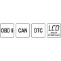 Уред за автомобилна диагностика YATO OBD II - EURO YT 72977, снимка 6