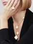 Van Cleef & Arpels VCA 6 Motifs Gold Mother of Pearl Magic Alhambra Clover Дамско Колие, снимка 11