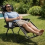 Сгъваем градински шезлонг Zero Gravity - ефект на нулева гравитация за максимален релакс, снимка 3