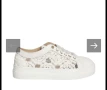 НОВО! Дамски Бели Сникърси с Бродерия и Сатенени Връзки STOKTON, снимка 1