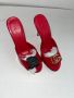 Сандали червени на ток лачени чехли dolce and Gabbana d&g, снимка 2