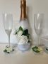 Сватбени чаши, снимка 1 - Сватбени аксесоари - 45911122