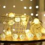 Коледни лампички декорация – крушки с батерии 10 броя "1 цвят ,като на снимките големина на топките , снимка 1 - Декорация за дома - 45839856