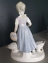 GDR статуетки 19-22см/ГДР Графентал стара немска порцеланова фигура-композиция/момиче с гъски-патки, снимка 4