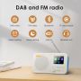 Ново Преносимо DAB+ FM радио с Bluetooth, аларма, таймер и телескопична антена, снимка 3