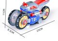 Каскадна, светеща играчка мотор, въртяща се на 360 градуса с подвижни гуми, снимка 1