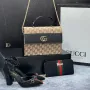 дамски комплект чанта и обувки на ток gucci , снимка 3