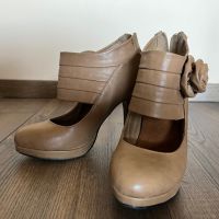 Кафеви обувки на висок ток, снимка 2 - Дамски обувки на ток - 45220820