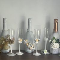 Сватбени чаши, снимка 4 - Сватбени аксесоари - 45911218