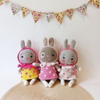 Детска играчка зайче, ръчна изработка, плетени играчки, подарък за момиче, снимка 8 - Други - 45387112