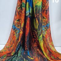 Дамски красив сатенен шал 1.80х0.90см, снимка 9 - Шалове - 45664192