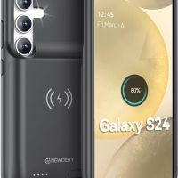 NEWDERY Зарядно Калъфче за Samsung Galaxy S24 (5000mAh) - Преносимо Зарядно, Поддръжка на Безжично З, снимка 1 - Калъфи, кейсове - 45149392
