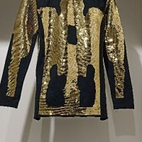 Памучна блузка със златни мъниста, снимка 4 - Тениски - 45252711
