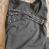 Черни памучни нови сукман и блузка с ръкав до лакът   , снимка 3 - Рокли - 45857606
