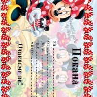 Покани "Mickey Mouse", снимка 2 - Покани - 45144780