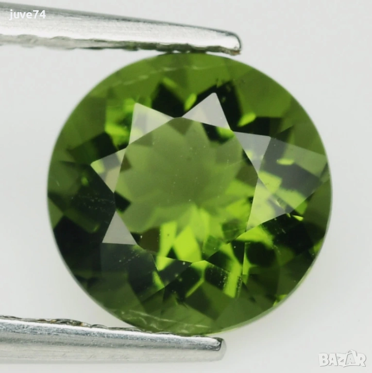 ФАСЕТИРАН МОЛДАВИТ (ЧЕХИЯ) 1.06 кт 7 мм., снимка 1
