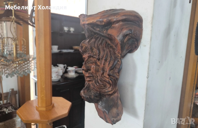 Дърворезба за окачване на стена, снимка 1