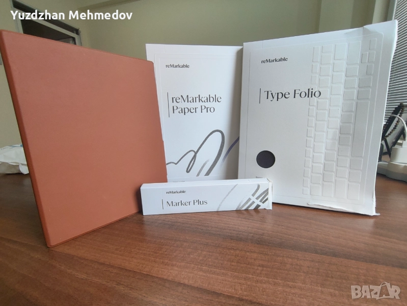 reMarkable Paper Pro + Marker Plus + Type Folio – перфектно състояние, снимка 1