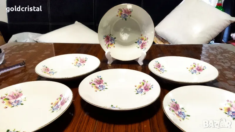 Стар български порцелан чинии дълбоки , снимка 1