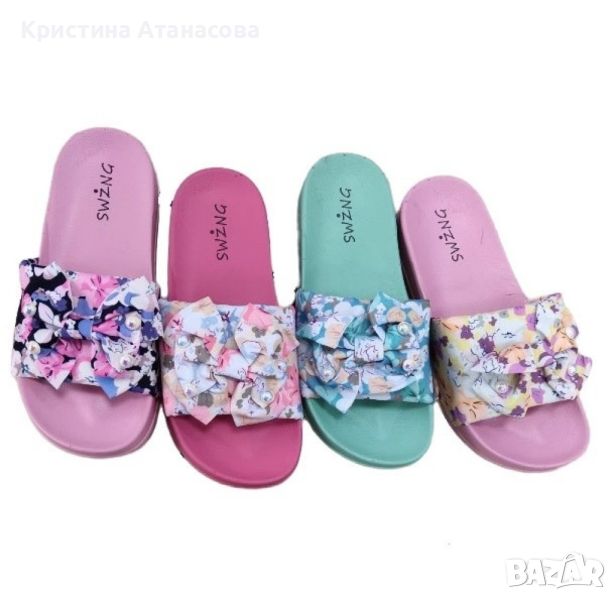 Дамски плажни чехли с уникален цветен дизайн за весело и ярко лятно настроение, снимка 1