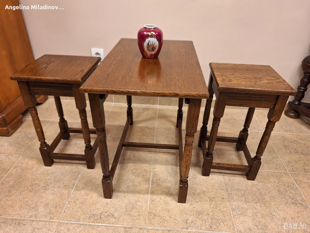 К - т помощна масичка с табуретки, снимка 1