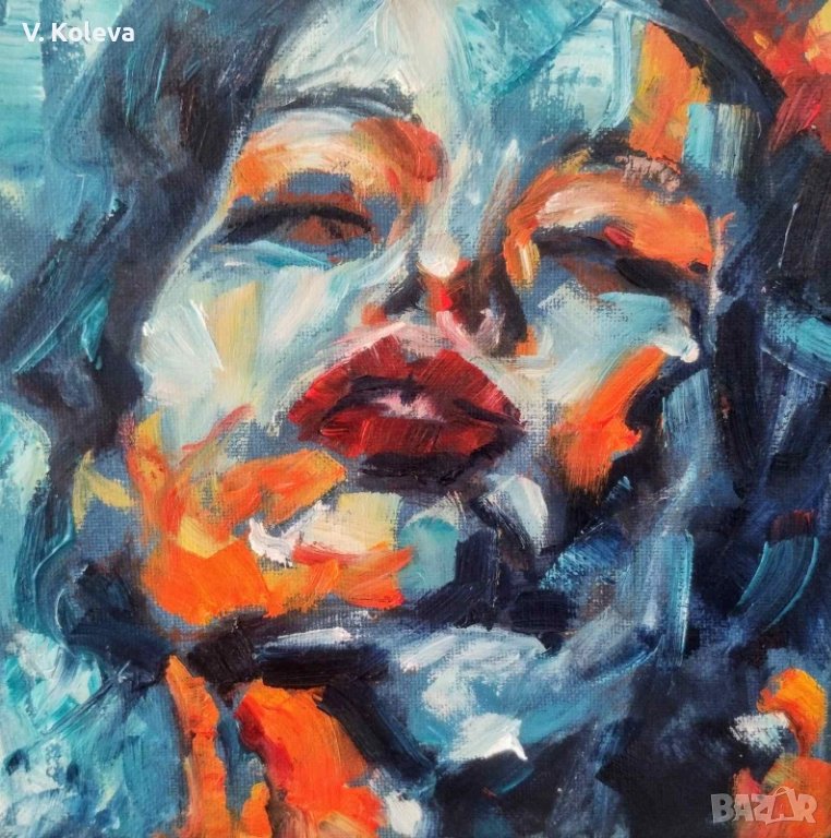 Авторска абстрактна картина. Маслени бои върху платно, снимка 1