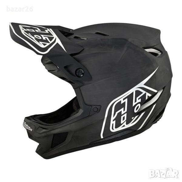 каска D4 CARBON HELMET W/MIPS STEALTH BLACK / SILVER size L Troy lee designs , снимка 1