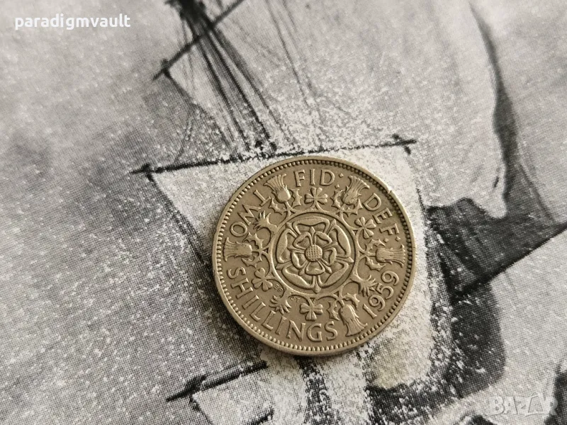 Монета - Великобритания - 2 шилинга | 1959г., снимка 1
