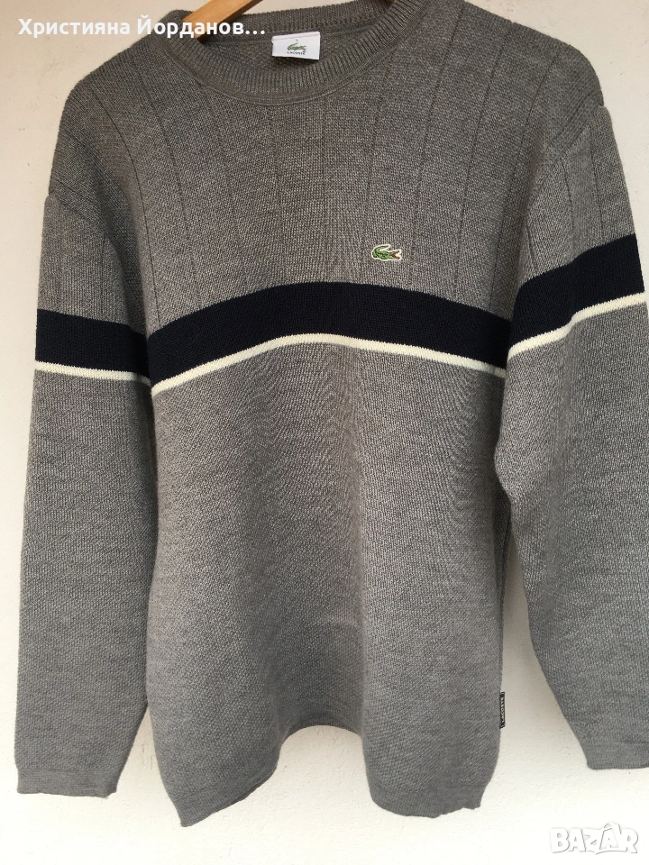Lacoste , плътен вълнен пуловер, Л, снимка 1