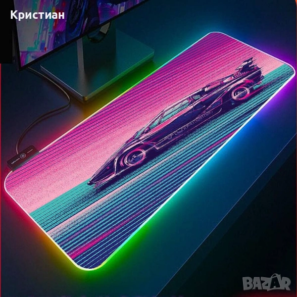 XXL RGB Gaming Mouse Pad • LED Подсветка • Голям Геймърски Пад 80×30 / 90×40 / 100×50, снимка 1